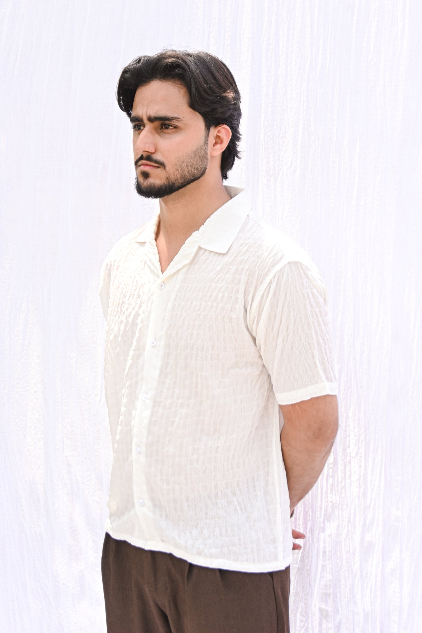Ivory Textured Shirt