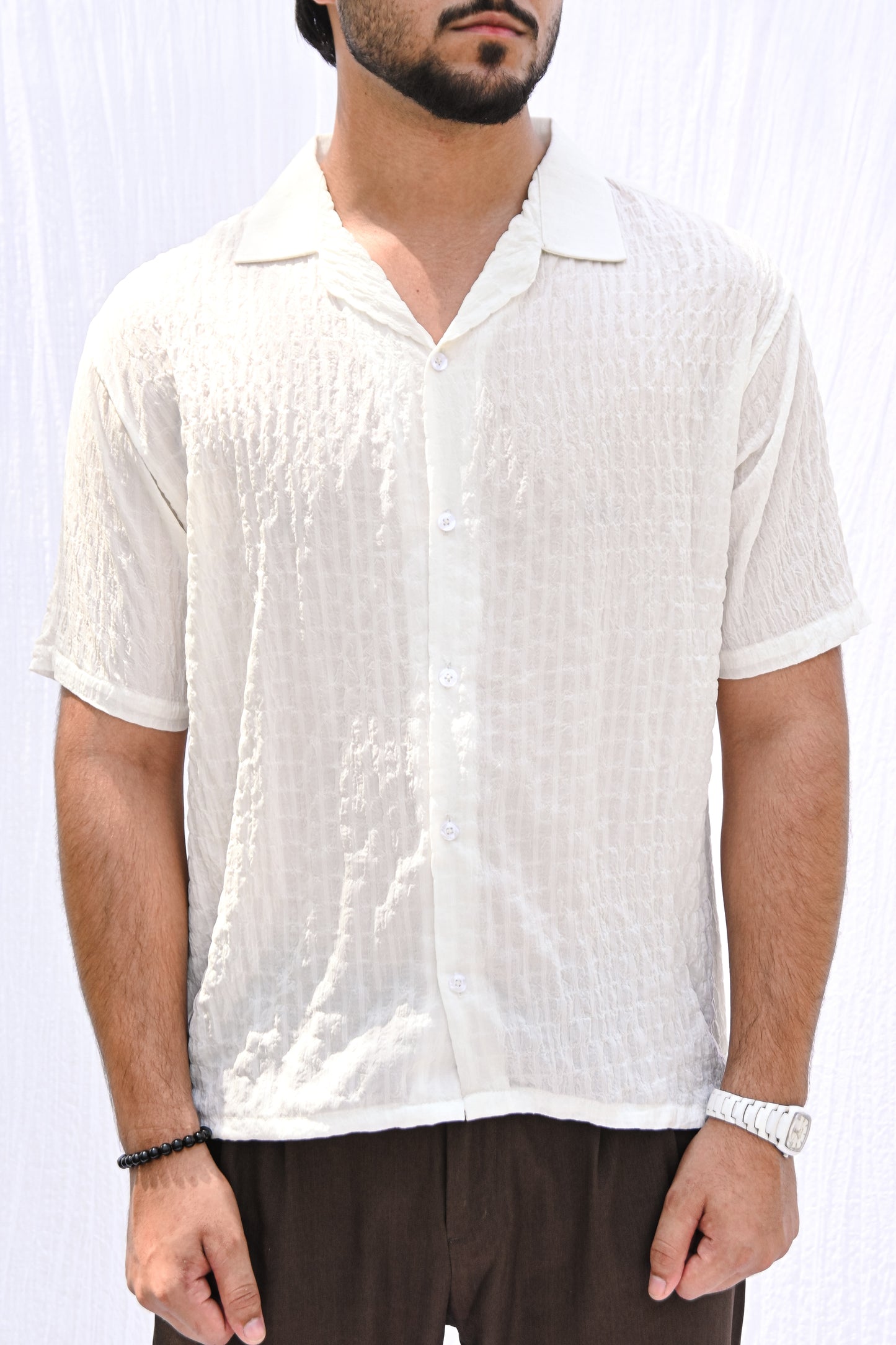 Ivory Textured Shirt